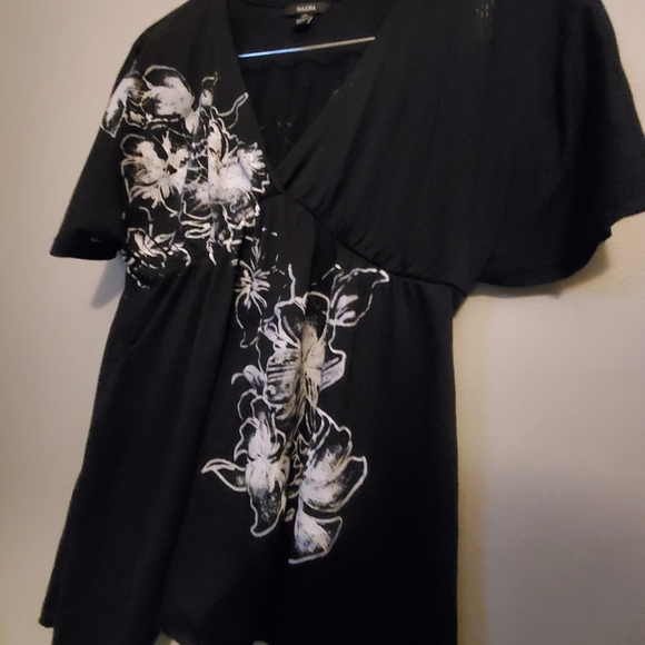 Majora Black Floral Print Shirt - Size S - Picture 5 of 7